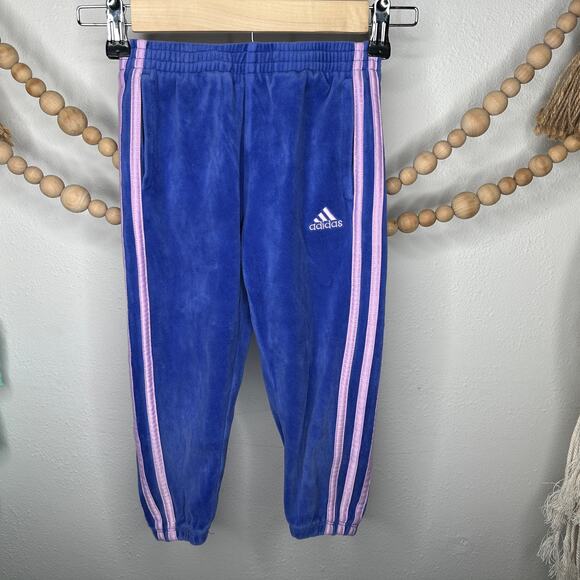Adidas Velvet Velour Joggers - Picture 1 of 3